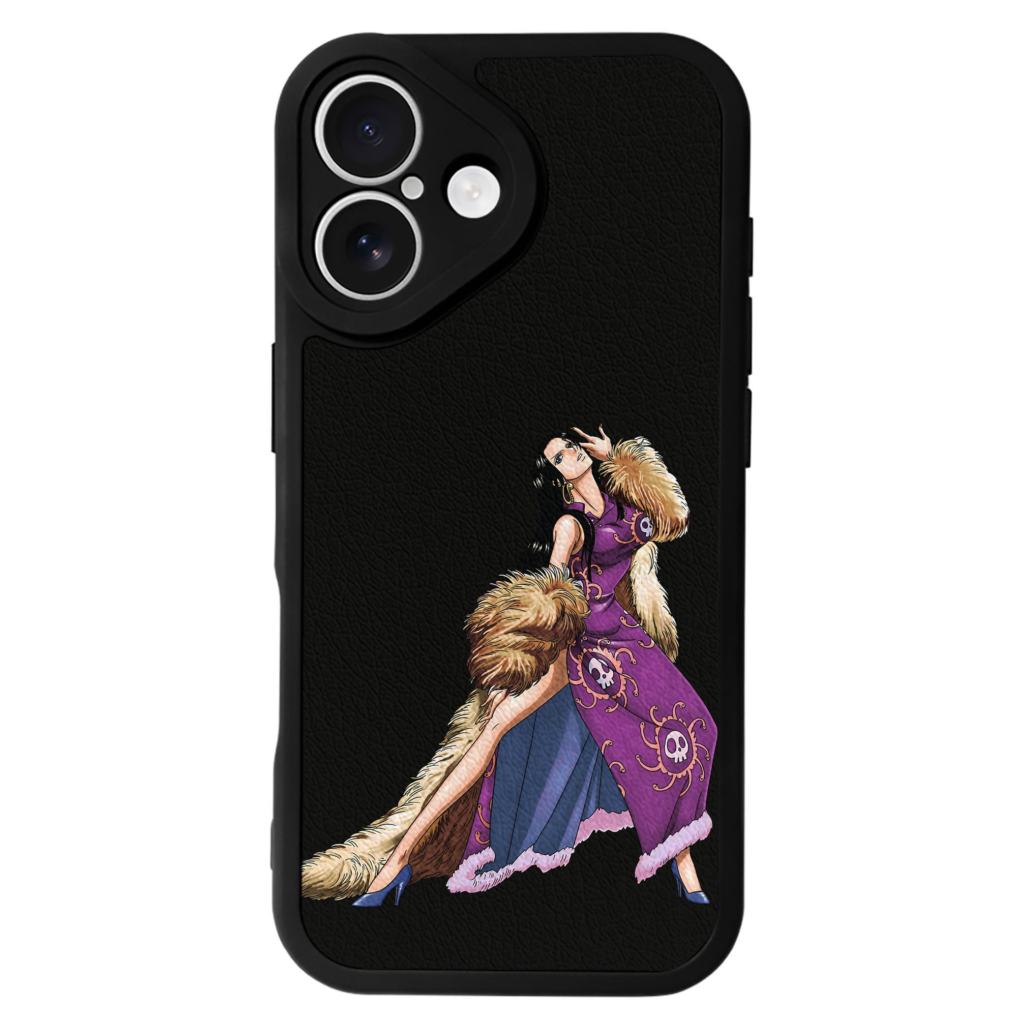 （画像用） ワンピース ボア・ハンコック ONE PIECE Boa·Hancock 【iPhone 16シリーズ対応】シリコンスマホケース（レザー調） 材質：シリコン